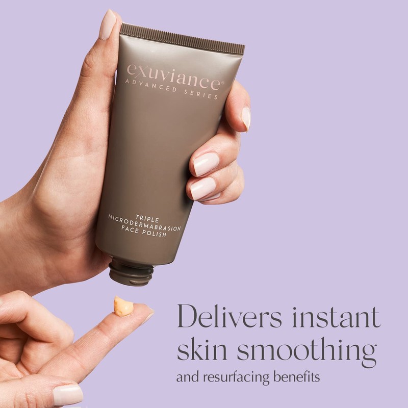 EXUVIANCE Triple Microdermabrasion Face Polish with Glycolic Acid, Papaya Enzyme