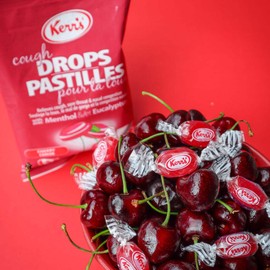 Kerr's Cherry Cough Drops with Menthol & Eucalyptus, 30 Lozenges