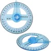 LUORNG 2PCS Full Circle Protractor Angle Ruler with Rotating Indicator