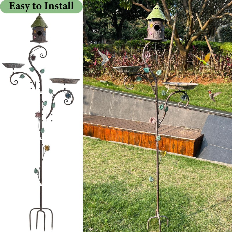 Aifeorzo 71" H Bird Baths for Outdoors, Bird Baths and