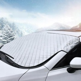 Waterproof Anti-Frost and Sun Protection Mat for Windscreen, 130 x 60 cm, Winter and Summer, Protection from Snow, Ice, UV Rays, Practical Car Cover