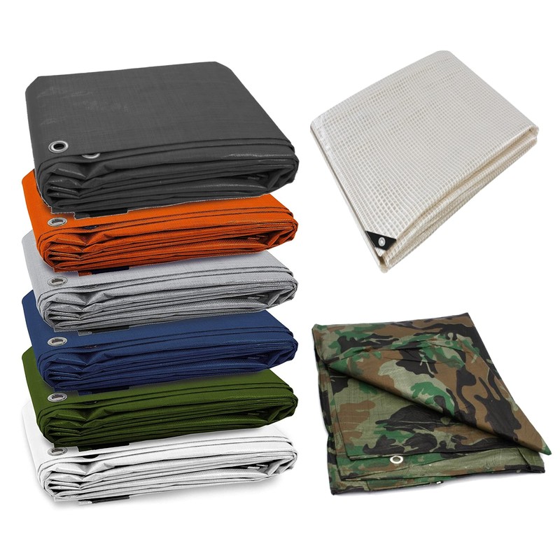 3 x 5 m Blue Tarpaulin Cover, Waterproof, Weatherproof, Frost-Resistant,