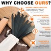 12-PCS Cabinet Scraper Set with Burnisher - Multi-Shaped Card Scrapers