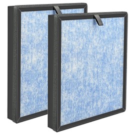 Slirceods MJ005H Air Filter Replacement Compatible with POMORON MJ005H-RF Air Purifier, 4-stage Filtration System, Pre-Filter, H13 HEPA Filter（2-Pack)