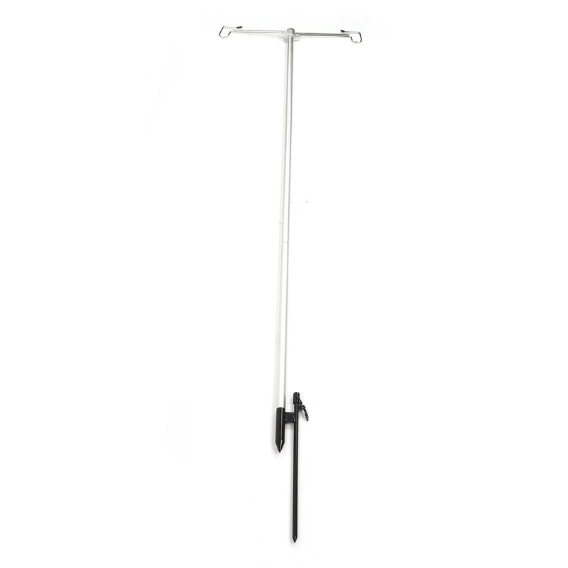 Camping Lamp Pole Retractable Double Light Hooks Retro Style Metal