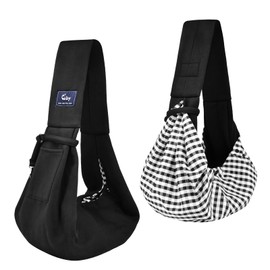 CUBY Dog and Cat Sling Carrier - Hands Free Reversible Pet Papoose Bag - Soft Pouch and Tote Design - Suitable for Puppy, Small Dogs Cats Outdoor