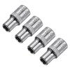 sourcing map 4 Pcs 1/4-Inch Drive 5.5mm 6-Point Shallow Socket,