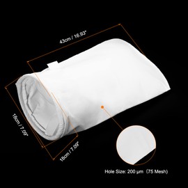 sourcing map 200 Micron Paint Filter Bag PE Strainer for Filtering Paint, Gasoline, Fuel, Home Brewing (7.09"x7.09"x16.93")