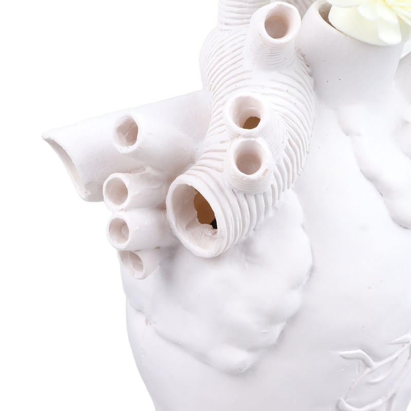 Creative Anatomical Heart Vases Resin Sculpture Heart Shaped Art Flower