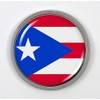 Flag of Puerto Rico | 3D Domed CAR Emblem Badge