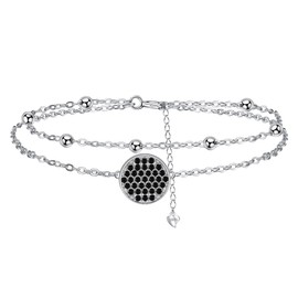J.MUEN Bracelet for Women 925 Sterling Silver Bracelet Mother's Day Birthday Jewellery Gifts for Women Girls, 21 cm, Sterling Silver, Cubic Zirconia