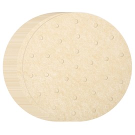 HARFINGTON 100pcs Air Fryer Liners 8 Inch Round Bamboo Steamer Liners with Holes Non-Stick Perforated Parchment Paper Sheets Disposable Steamer Paper for Air Fryers Steaming Basket, Brown