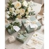 Keypan Sage Green Gift Wrap Paper Roll Set with Ribbon