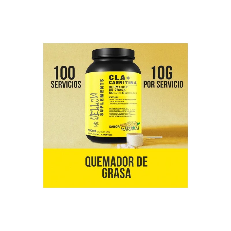 Mr Yellow 1kg Supplements Cla Carnitina 100servs Sabores