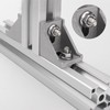 NAHUAA Mounting Material Angle Aluminium Profile 40 x 40 Groove