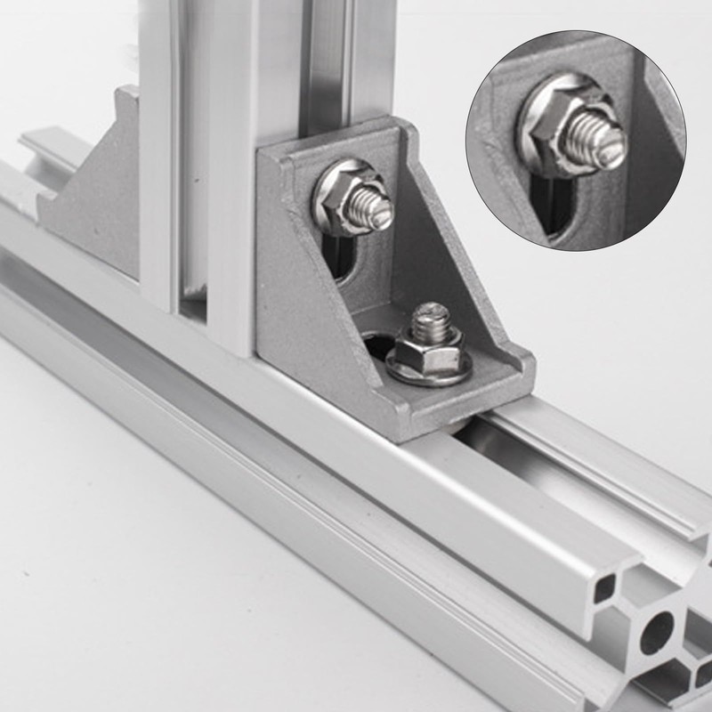 NAHUAA Mounting Material Angle Aluminium Profile 40 x 40 Groove