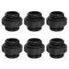 sourcing map 6pcs Water Cooling Adapter G1/4" Thread Male to