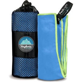 Youphoria Microfiber Travel Towel Fast Drying Lightweight - Quick Dry Towel for Camping, Beach, Backpacking, Hiking, & Sport