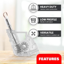 Amazing Drapery Hardware Low Profile Wand Tilter, Set of 2 - Durable Metal Construction, Heavy Duty Hexagon Gear/Hook Connection - Clear Blind Tilt Mechanism for 2" Horizontal Blinds