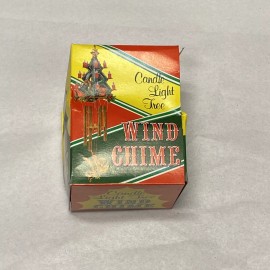 Vintage Christmas Decor Wind Chime Mid Century Circa 1974 Candle Light Tree NIB