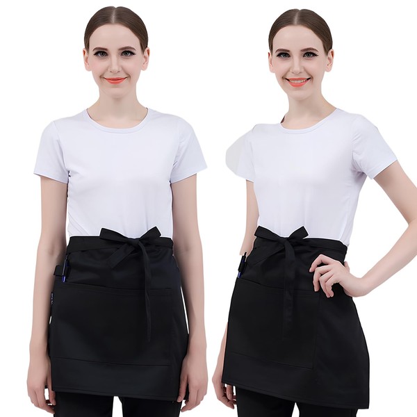 Luxvara Pack of 2 Chefs Apron, Vorbinder Apron with 2