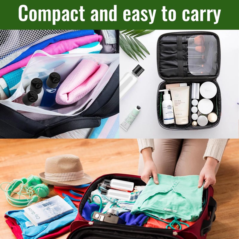 rietegio 10PCS 100ml Plastic Bottles Clear Mini Travel Containers with