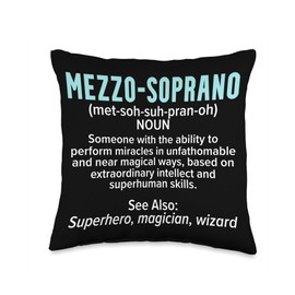 Mezzo Soprano Singer Vocal Vocalist Voice Singing Choir Throw Pillow