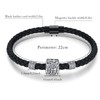 Faith Bracelet 925 Sterling Silver Faith Black Leather Cord Bracelet