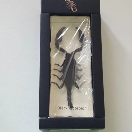 BLACK SCORPION Genuine INSECT Desktop Lucite Paperweight  Paper Weight  Large