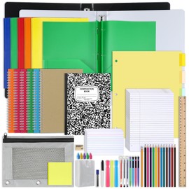 Humyoun 94 Pcs High School Supplies Bundle Back to School Supplies Kit School Supplies Bulk for Middle School College Grad Students, Includes Composition Book Dividers Pocket Folder Pens and Much More