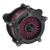 HDBUBALUS Matte Black Air Filter Cleaner Red Intake For Harley