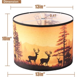 Lamp shades Set of 2,Medium Fabric Lampshades for Table Lamps, Floor Lamps, 13" Top x 13" Bottom x 10" High (Spider Fitter) Hand Crafted Replacement Lampshades,Lamp Shade Harp Holder Not Included