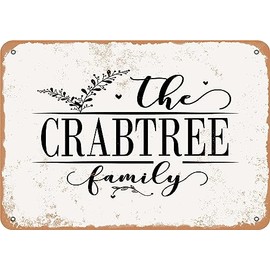 Metal Sign - The Crabtree Family (Style 2) - Vintage Rusty Look