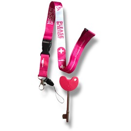 Hidden Disability Lanyard with Compatible Radar/NKS Disabled Toilet Key (Pink)