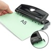 Rapesco 1725 Adjustable 6-Hole Punch, 9 Sheet Capacity, Black