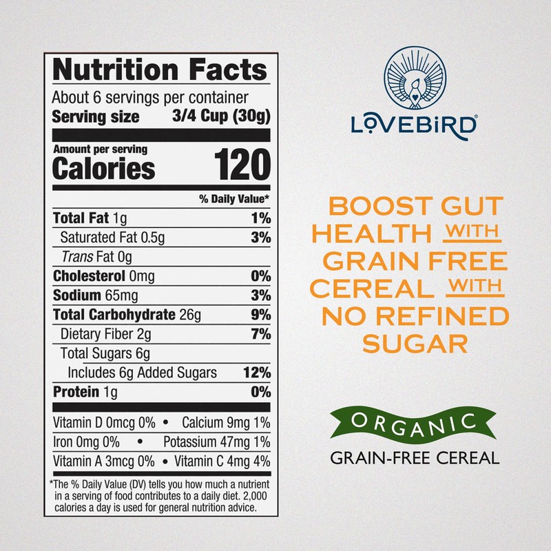 Lovebird, Cereal Honey Grain Free, 7 Ounce