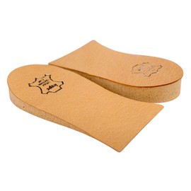 Fersenanhebung und Fersenerhöhung für Schuhe, Leder-Fersenkissen, Orthopädischer Keil, Verschiedene Längen und Höhen, Topmed von Kaps, 1 Paar (Höhe 5 mm / 0.2 inch - Größe L)