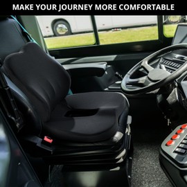 HOMBYS Memory Foam Truck Seat Cushion,Truck Seat Cushions for Truck Drivers,Semi Truck Truck Driver Seat Pad & Back Support for Truck Drivers,Semi Truck Driver Accessories,Black