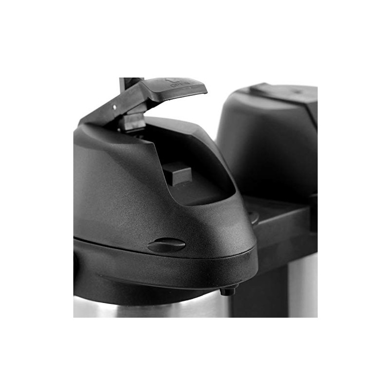 Megachef Airpot, Dual 1.9L, Silver