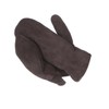 Harrys-Collection Men's Lambskin Mittens with Elastic Band, dark brown