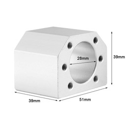 Nikou Ball Screw Nut Housing Bracket Holder Seat CNC Accessories, DSG16H Seat Bracket 28mm Diameter for SFU1604 1605 1610 Ball Screws