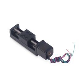 Mini Linear Rail Guide Slide Actuator, 28 Stepper Motor 50mm Effective Stroke X Y Z Linear Stage Actuator, Linear Rail Guide Slide Actuator with T Screw Rod for DIY CNC Router Part