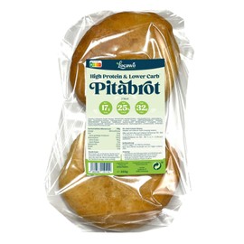 Locawo High Protein & Low Carb Pita Bread | Doner Bread | Protein Bread | Full Wheat Flavour | Vegan | Ideal for a Protein-rich, Calorie and Sugar Reduced Diet