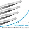 ZHUROUPU Keramik-Pinzette Edelstahl Keramik Spitze Pinzette DIY für elektrische Betrieb,