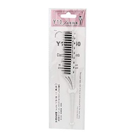 Teasing Comb, 3 Rows Toothtail Comb for Volume and Styling Precision (White)