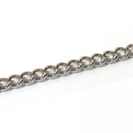 Unbranded Decorative Chain Silver Toned Stainless Steel - 4.3mm x 6.06 mm 10 feet per unit
