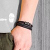 HEIX Mens Multilayer Braised Leather Bracelet Magnetic Stainless Steel Clasp