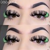 Miss Kiss 1 Pair Lashes with Color Green Russain D