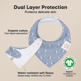 8-Pack Organic Baby Bandana Drool Bibs - Stylish Unisex Bandana Bibs, Super Absorbent Bandana Drool Bibs, Gentle Teething Bibs for Infants, Organic Cotton Baby Bib (Pets & Paws)