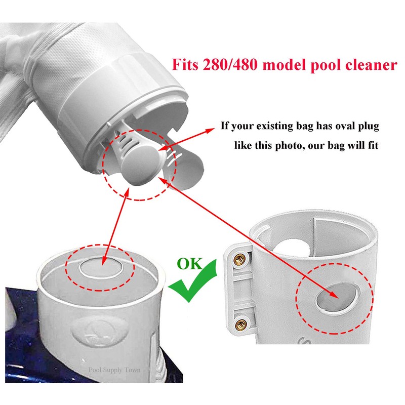 ATIE K13 Pool Cleaner All Purpose Bag with Zipper Enclosure